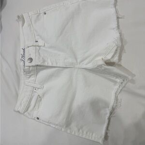 Universal Thread White Jean Shorts Distressed Cut-Off Style